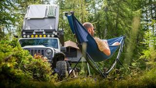 Testing the Anymaka Portable Hammock Stand Wild Camping on my Jeep Wrangler Overland