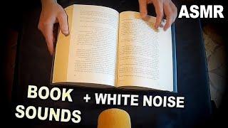 ASMR Book sounds and page turning + white noise for sleep No Talking