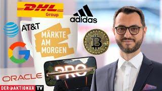 Märkte am Morgen: DHL Group, Adidas, Bitcoin, Apple, Alphabet, AT&T, Oracle, Inditex