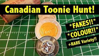 RARE Variety & Infamous "Montreal Mint FAKE!! Coin Roll Hunting Canadian Toonies