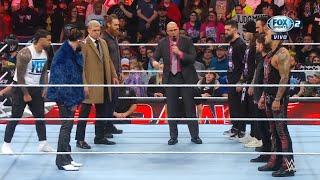 Adam Pearce habla con los participantes de WarGames Masculino - WWE Raw 20/11/2023 (En Español)