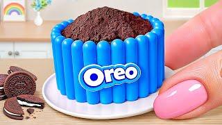 BLUE OREO Cake | Satisfying Miniature OREO Chocolate Cake Decorating