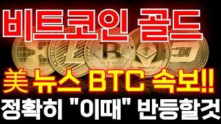 [비트코인골드 코인]美뉴스 BTC 속보!!정확히 "이때" 반등할것!!#비트코인골드 #비트코인