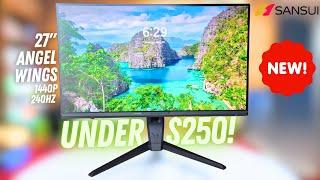 27 Inch SANSUI 240Hz WQHD Gaming Monitor Unboxing & Overview! (Model: ESA-G27F6Q PRO)