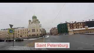 Russia. Walk in St. Petersburg along Lermontovsky Prospekt.