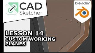 Learning CAD Sketcher | 14 |  Custom Working Planes | Beginners Blender 3D