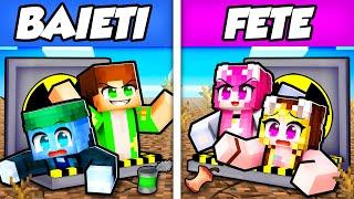 Bunker *SECRET* de BAIETI vs Bunker de FETE pe Minecraft!