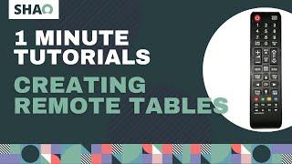 NOW in a minute: Remote Tables