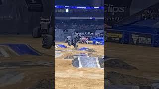 Bicycle to moonwalk from Ryan Anderson in Son-UVA Digger | San Antonio 2023 #monsterjam #shorts