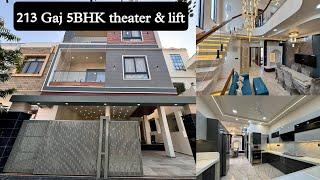 32x60=213 Gaj 5BHK with theater & Servant room ! Lift ! Vaishali Nagar jaipur ! Full furniture!