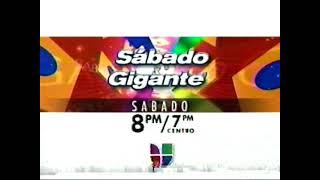 Univision Commercial Promo 2000's Sabado Gigante Preparese Para La Emocion & Grandes Historias Intro