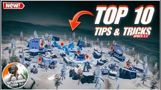 TOP 10 NEW TIPS & TRICKS IN NEW WINTER MODE UPDATE 3.5 IN BGMI | UPDATE 3.5 | Mew2.