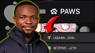 PAWS - Connect SOL & TON Wallet  || CLAIM button Now