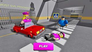 What if I Play as Police Girl in BARRY'S PRISON RUN!? Scary Obby ROBLOX #roblox