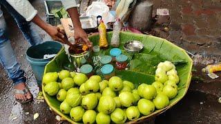 Hardworking Boy of Kolkata Selling Tasty Masala Pyara (Guava) At Burra Bazar Street.