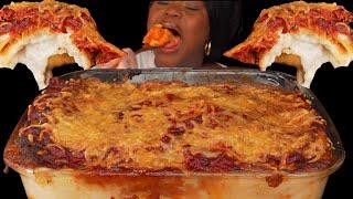 ASMR CHEESY LASAGNA MUKBANG (EATING SOUNDS) Talking |Soft Eating Sounds | Vikky ASMR