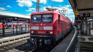 Baureihe 114 auf dem RE Nürnberg Hbf. - Stuttgart Hbf. | Abfahrt Nürnberg