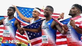 U.S. men crush 4x400m relay, breaking all-time world championship medals record | NBC Sports