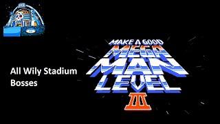 Make a Good Mega Man Level 3 - All Wily Stadium Bosses