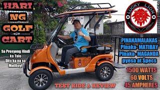 #luckylionebike PINAKAMALAKAS NA 4-WHEELS GOLF CART 1500 watts ANG LAKI NG GULONG | TAAS NG SPECS