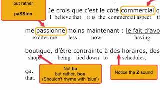 French pronunciation mistakes - be careful of SH sounds.