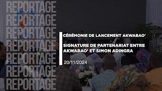 Cérémonie de lancement AkwabaO', signature de partenariat entre CIG et Simon Adingra