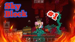 ВЫЖИВАНИЕ НА АДСКОМ СКАЙ БЛОКЕ В МАЙНКРАФТЕ 1.16 #1 СЕРИЯ MINECRAFT NETHER SKY BLOCK #1