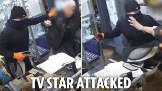 Masked robbers attack ITV star with HAMMERS after storming shop in violent £200,000 raid