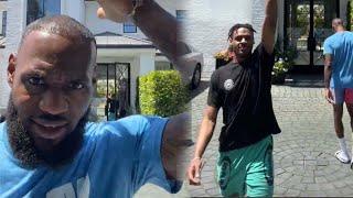 LeBron James & Bronny James FULL WORKOUT In Driveway! They’re HILARIOUS 
