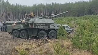 Czech #152mm "Dana" self-propelled artillery piece in #Ukrainian use