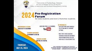 Pre-Registration Forum 2024 Graduate Session