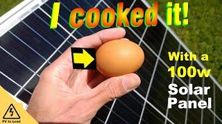 Boiling an Egg with a 100 Watt solar panel: Simple Solar Electric Cooking | PV to Load  #solar