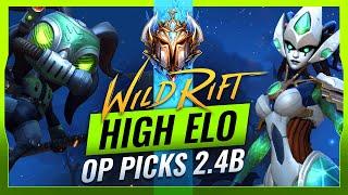 5 OP HIGH ELO Picks for Patch 2.4B - Wild Rift (LoL Mobile)