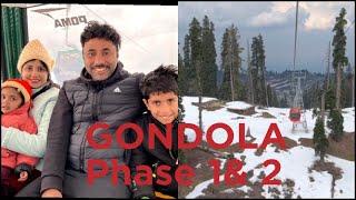 Gondola cable car| phase1&2 ride with kid |gulmarg in March |Kashmir vlog| cable car ride with kids