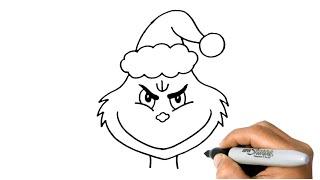 How to DRAW the GRINCH Easy Step by Step Drawings