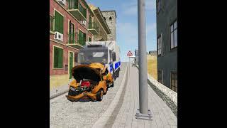 Nissan Qashqai vs Bollard – BeamNG.Drive #shorts