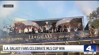 LA Galaxy fans celebrate MLS Cup title win