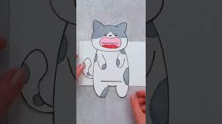 Funny Paper Cat Toy DIY  #shorts #papercraft
