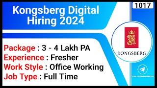 Kongsberg Digital Hiring 2024 | Full Time Jobs | Analyst Job | MNC Company Jobs