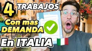 ¿Cuáles son los TRABAJOS más DEMANDADOS en ITALIA? Quieres SABER cuanto PAGAN?¡Descúbrelo aquí!