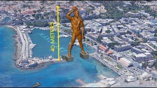 Colossus of Rhodes visualized on Google Earth