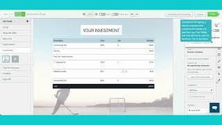 Pricing Tables - Proposify Product Feature