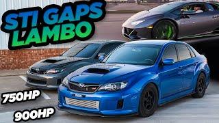 Sleeper Subaru STI GAPS Huracan Evo on the Street! + 900HP STI Neck Snapping Backroad Launch