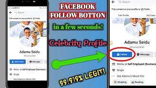 How to activate facebook Follow Botton to  Profile