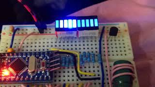 10 LED Segment Knight Rider / Larson Scanner / Cylon Eye with Arduino Pro Mini & NO PWM !