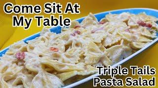 Triple Tails Pasta Salad - ONLY FIVE INGREDIENTS! Restaurant Recipe - Creamy and Refreshing