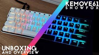 KEMOVE DK61 SnowFox 60% Mechanical Keyboard Unboxing and Overview | Gateron Brown Switches