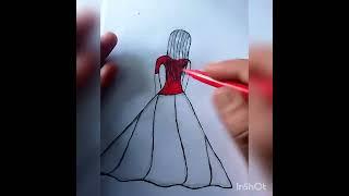 drawing a girl#how to colour a girl drawing #drawing with haya#shorts