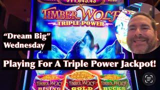 Dream Big Wednesday on Timber Wolf - Triple Power … Looking For My First TWolf Jackpot Handpay