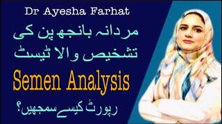 Semen Analysis(مردانہ بانجھ پن کی تشخیص والا ٹیسٹ)